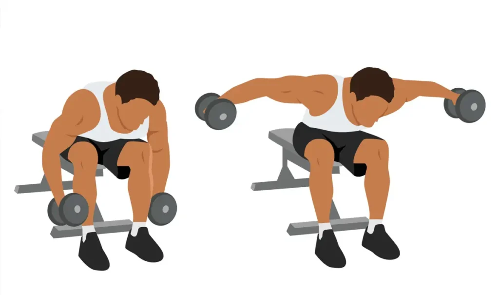Seated Bent over rear Delt Raises