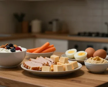 υψηλοπρωτεϊνικά σνακ για βραδινή λιγούρα