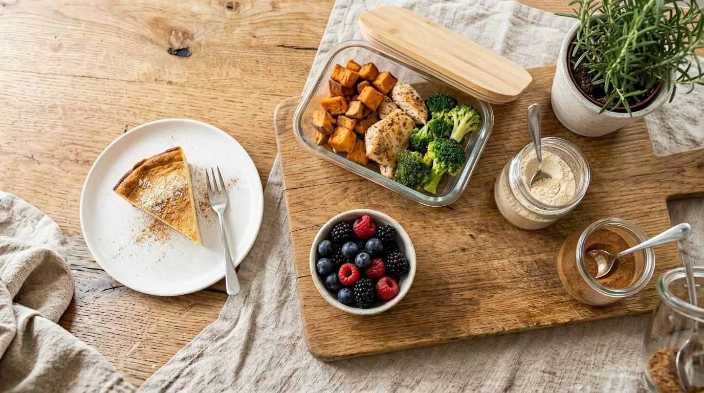 Πρωτεϊνική γαλατόπιτα χωρίς φύλλο για γράμμωση και meal prep