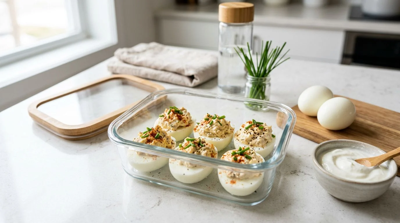 Γεμιστά Βραστά Αυγά για Γράμμωση και Meal Prep