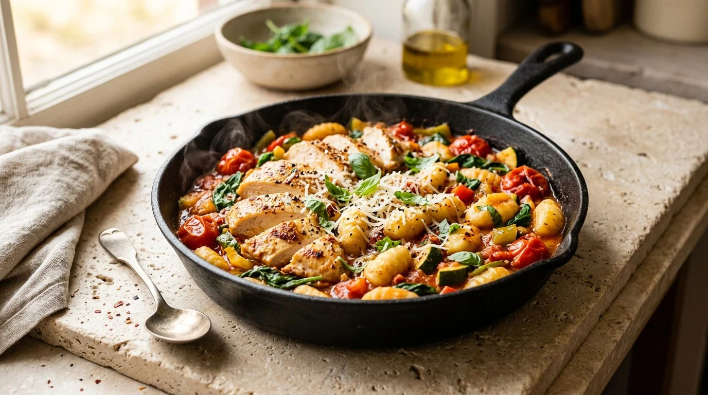 One-Pan Gnocchi με Κοτόπουλο για Γράμμωση