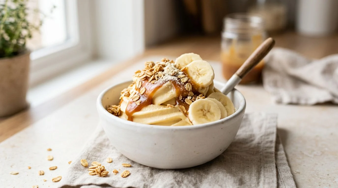 Πρωτεϊνικό παγωτό banoffee με υψηλή πρωτεΐνη